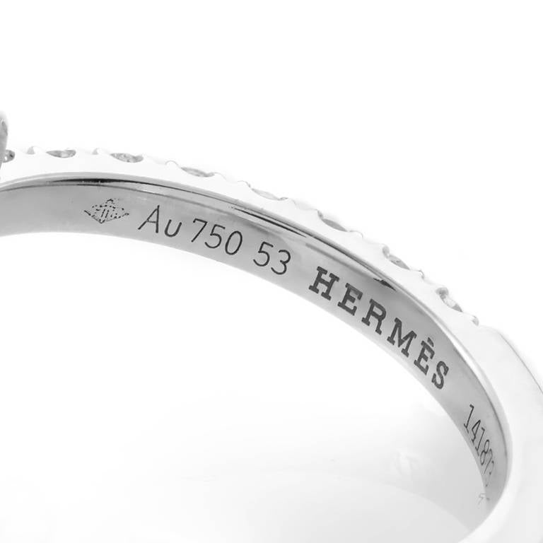 18K Finesse Diamond White Gold Hermes Ring