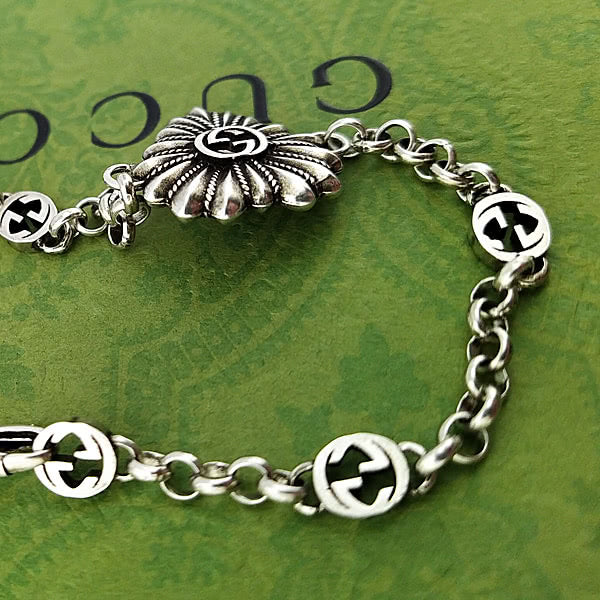 Double Gucci Interlocking Gucci Heart Bracelet