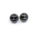 18K  Chanel Circle Resin Earrings