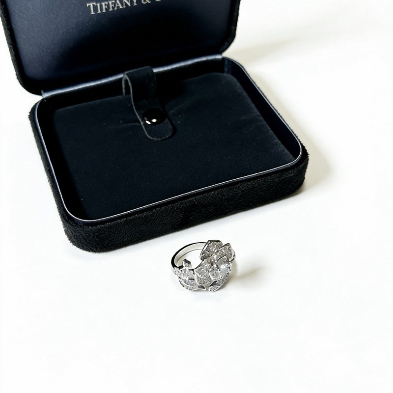 18K Tiffany Flower Diamond Ring