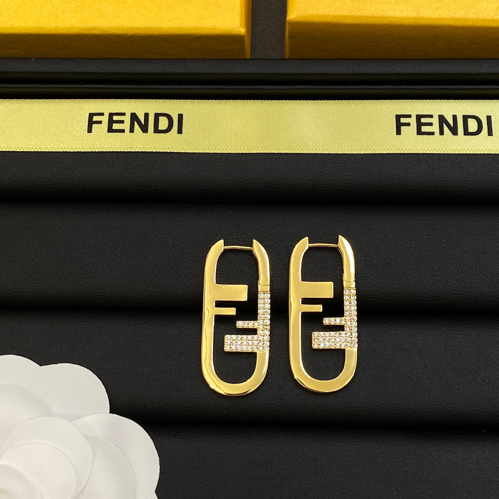 18K Fendi OLock Earrings