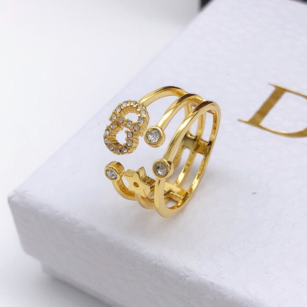 18K Dior Star Diamonds Ring