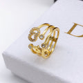 18K Dior Star Diamonds Ring