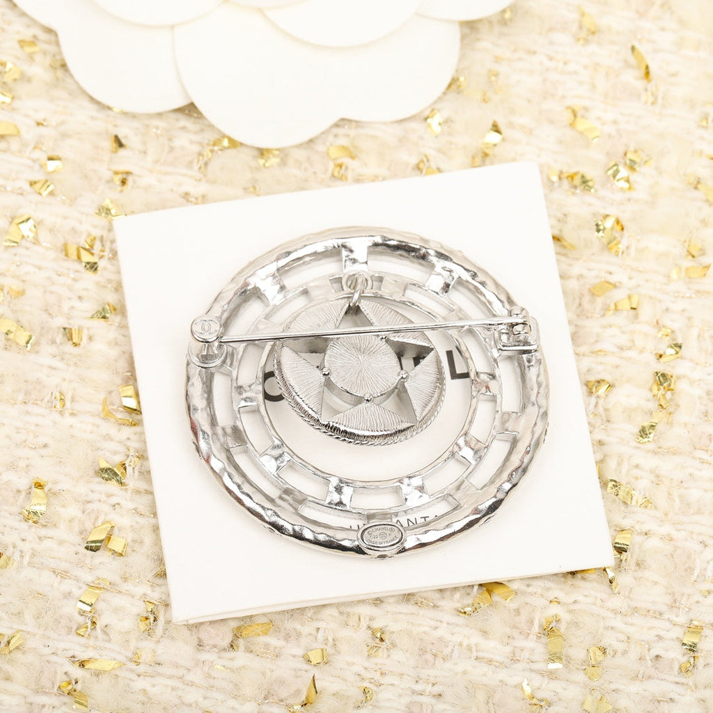 18K  Chanel Black Diamonds Brooch