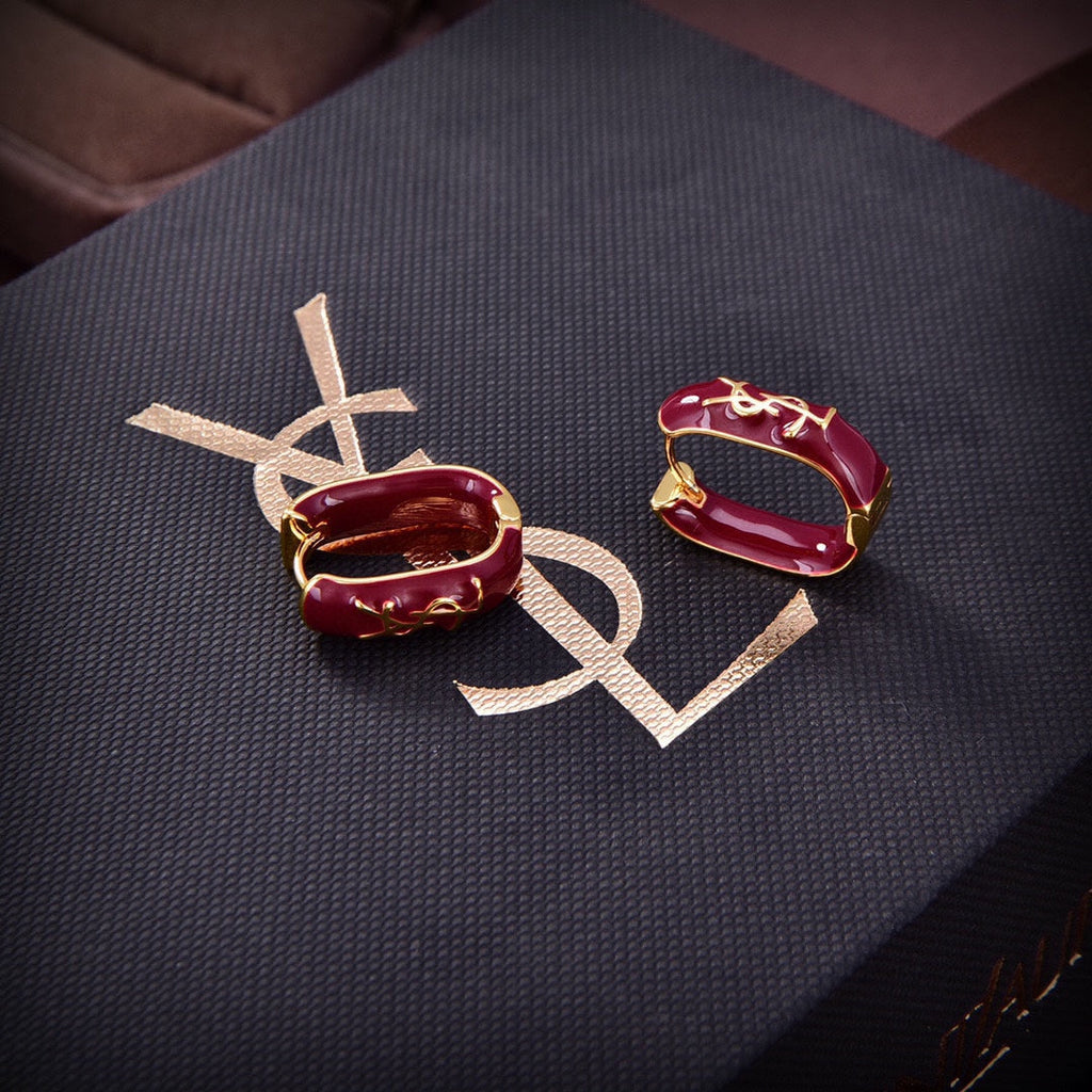 18K Red Earrings