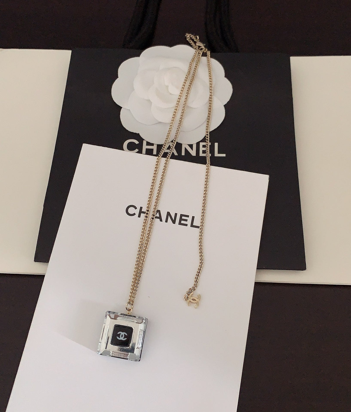 18K  Chanel Crystals Necklace