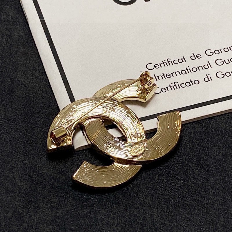 18K  Chanel Diamond Gold Brooch