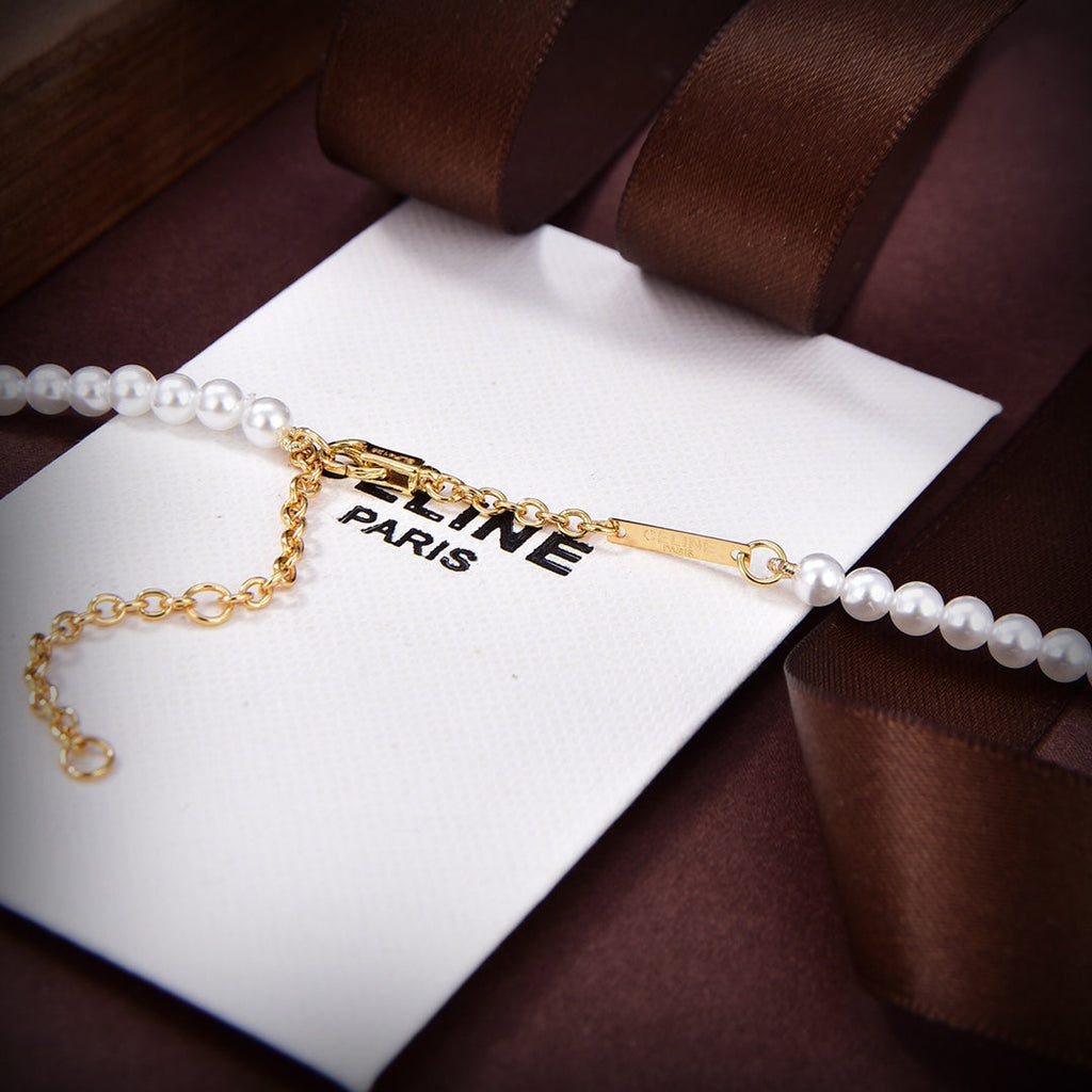 18K Celine Paris Pearl Necklace