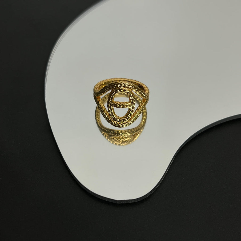 18K Chaine D'Ancre Danae Medium Hermes Ring
